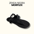 Sandalia Zenda - Suela Vibram Morflex (6.8mm) - Negra - Barefoot Urbana