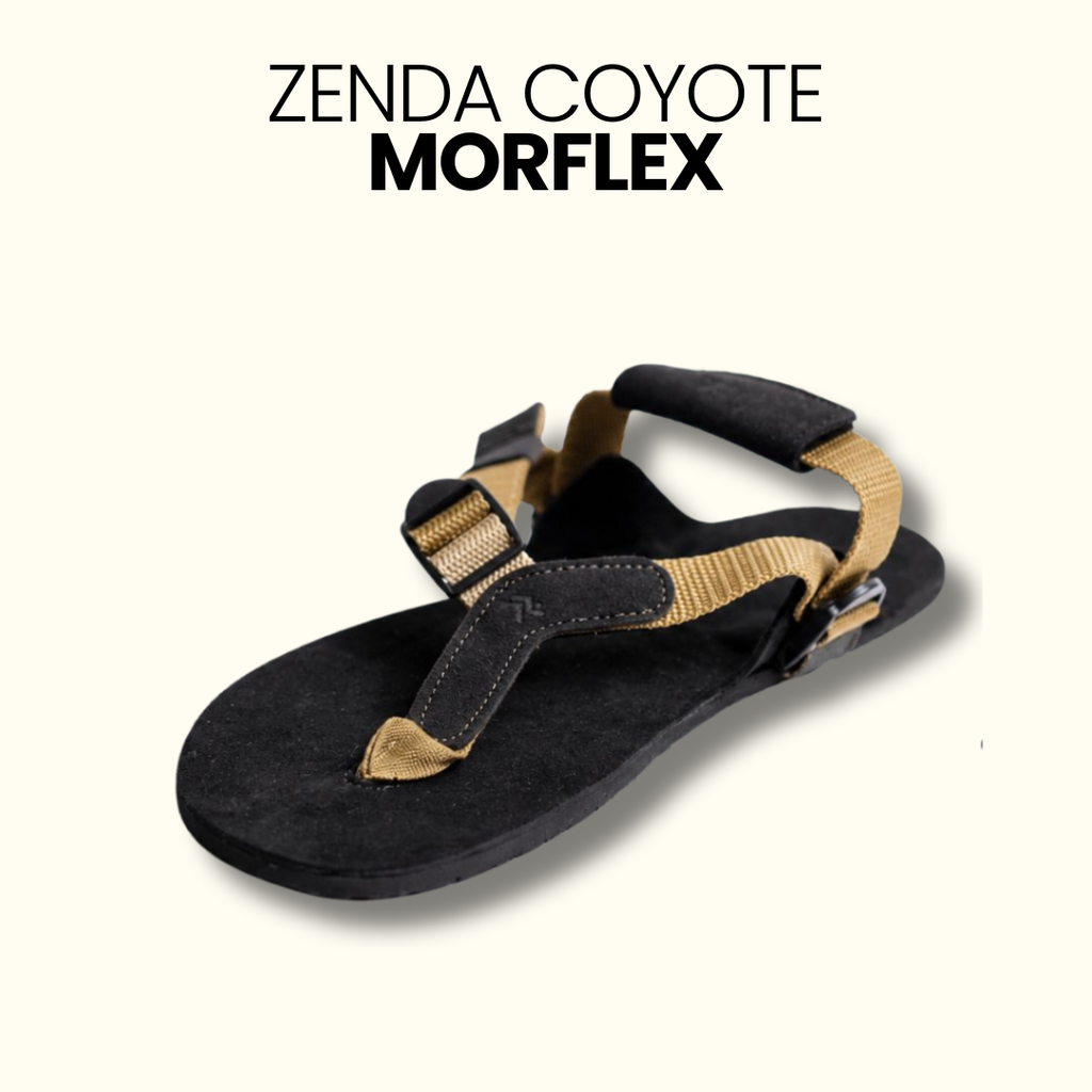 Sandalia Zenda - Suela Vibram Morflex (6.8mm) - Café Coyote  - Barefoot Urbana