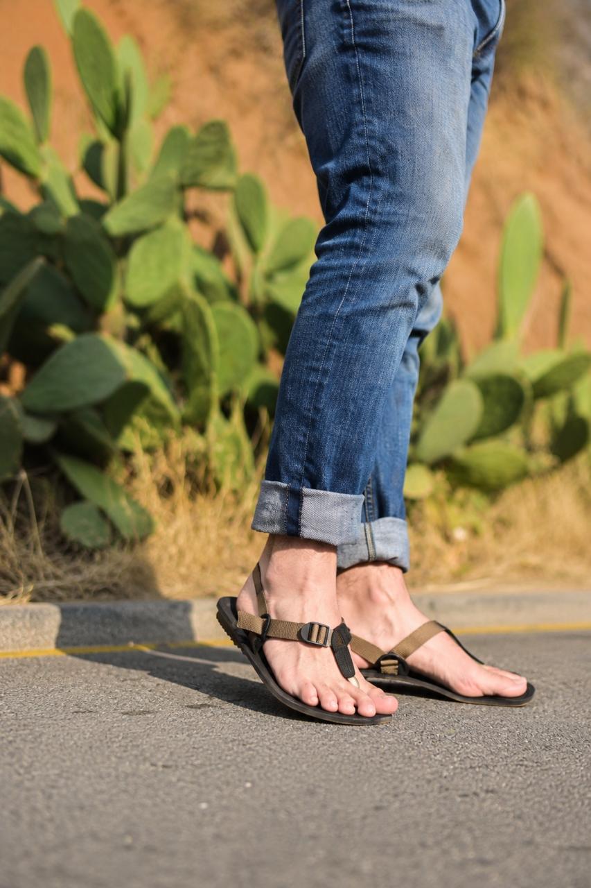 Sandalia Zenda - Suela Vibram Morflex (6.8mm) - Café Coyote  - Barefoot Urbana