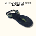 Sandalia Zenda - Suela Vibram Morflex (6.8mm) - Verde Musgo - Barefoot Urbana