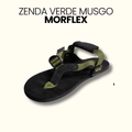Sandalia Zenda - Suela Vibram Morflex (6.8mm) - Verde Musgo - Barefoot Urbana