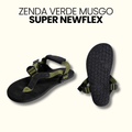 Sandalia Zenda - Suela Vibram SuperNewFlex (7.8 mm) - Verde Musgo - Barefoot Trail